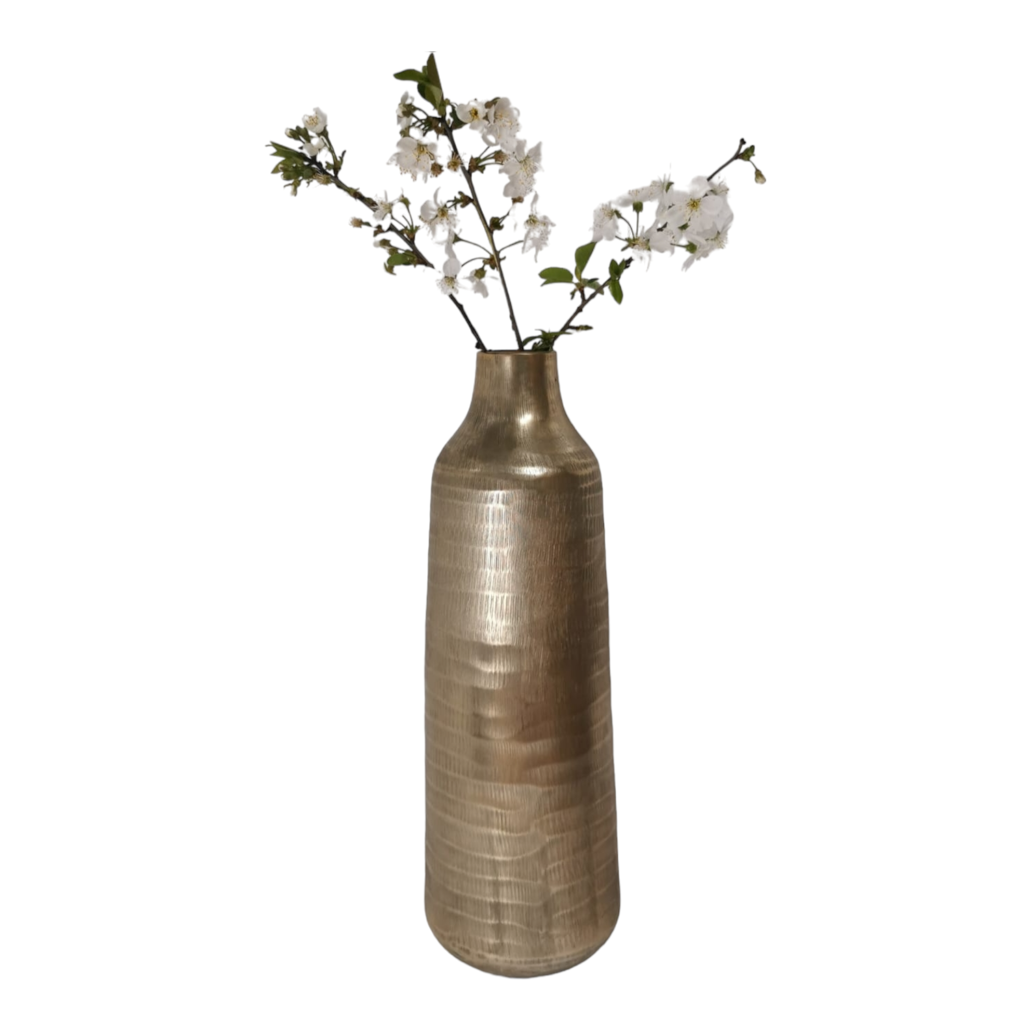 Vaza decorativa metal 42 x 13 cm, auriu