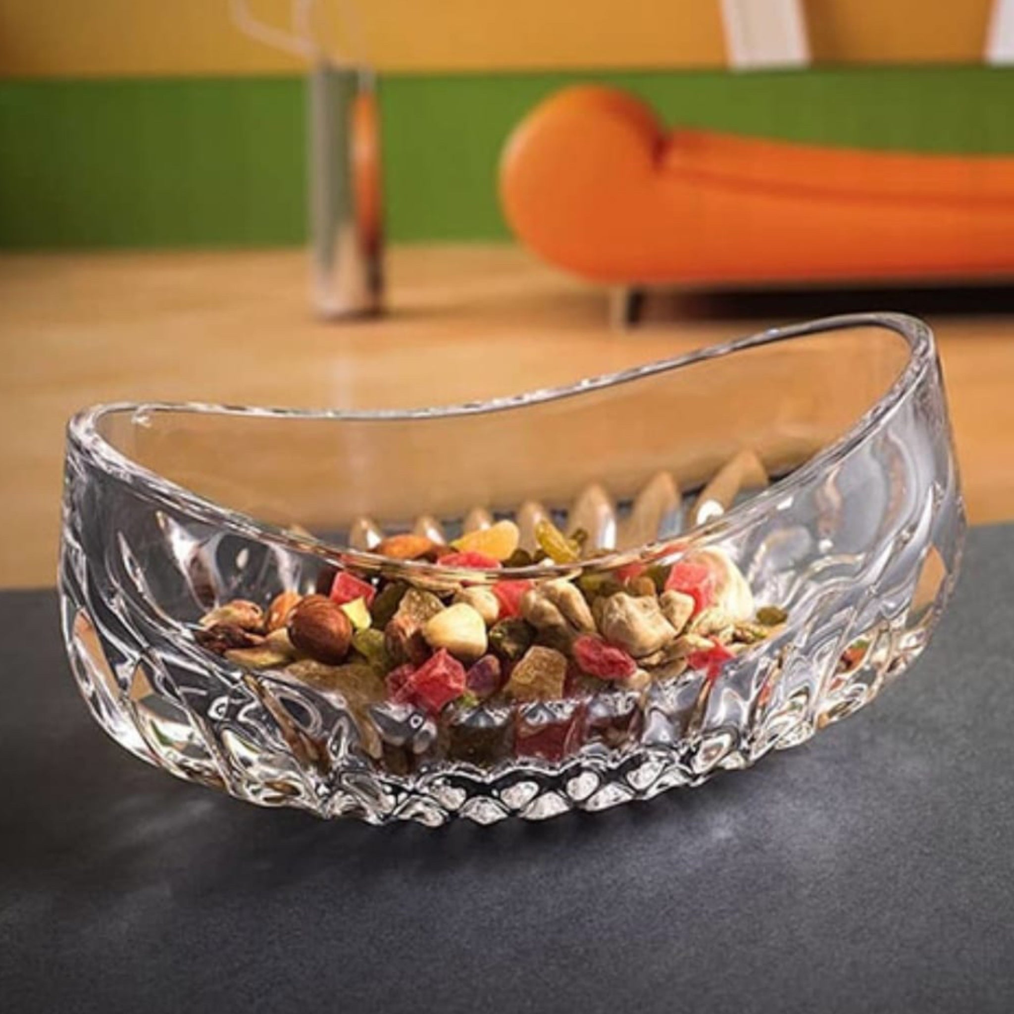 Bol oval sticla rezistenta Vetro 650 ml Ideal pentru Servirea Salatelor,sosuri si Deserturilor CADOUL PERFECT