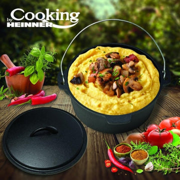 Ceaun fonta pura cu capac 3,5 Litri 25 x 10 cm Cooking by Heinner