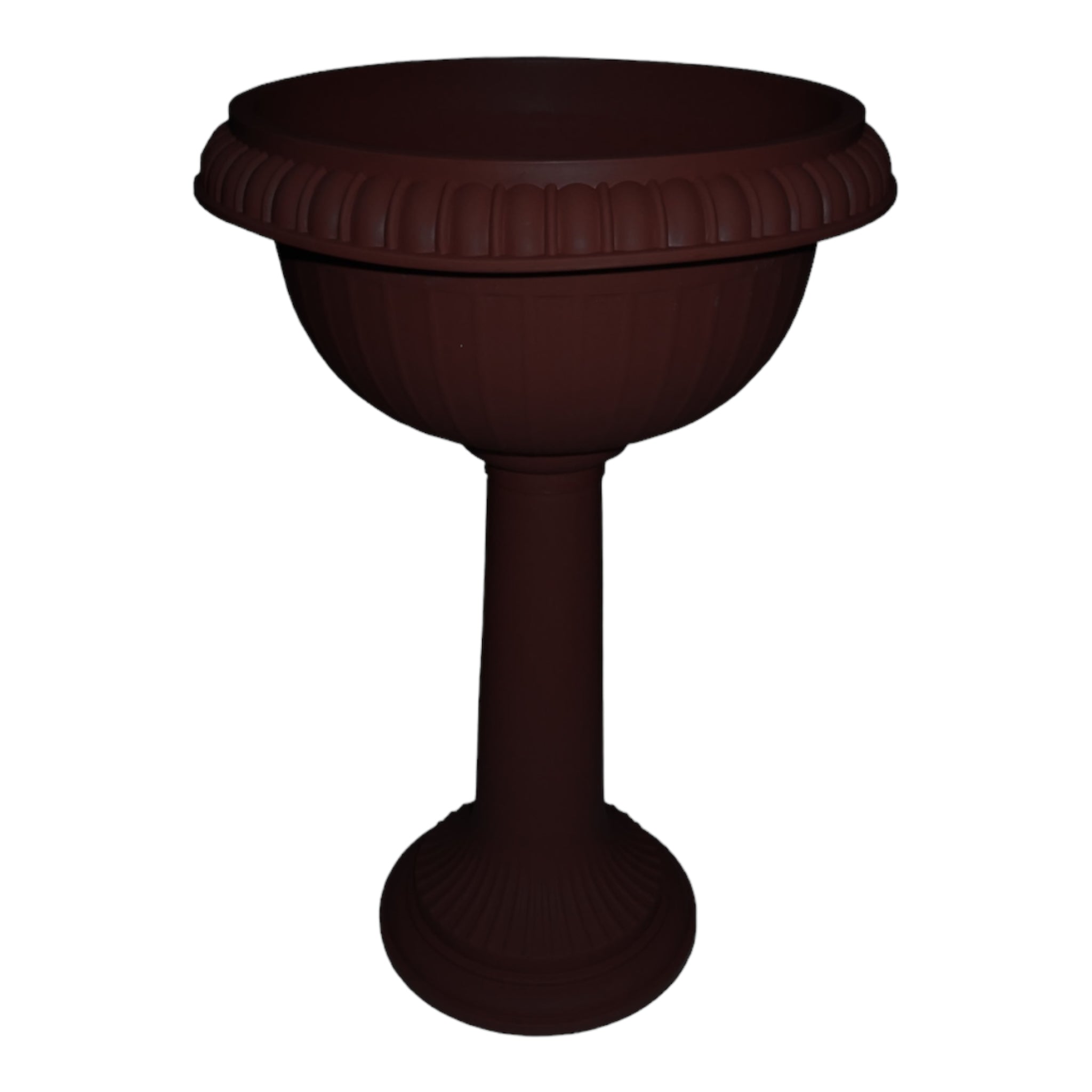 Ghiveci cu picior Amfora, inaltime 50 cm, diametru 26 cm, Maro inchis, 618 MN