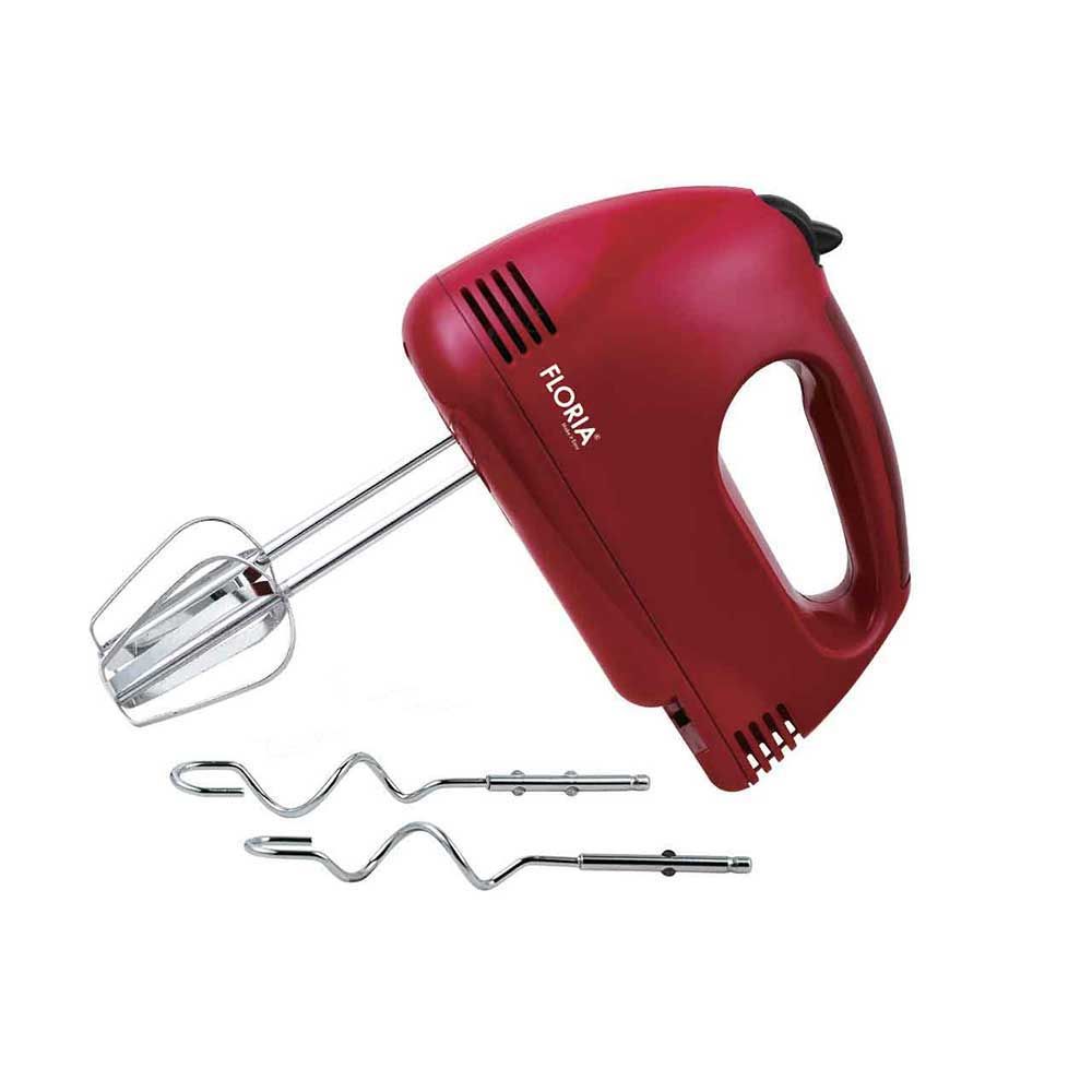 Mixer de mana Floria ZLN-7568, rosu Putere 100 W, 7 viteze, Buton eliberare accesorii