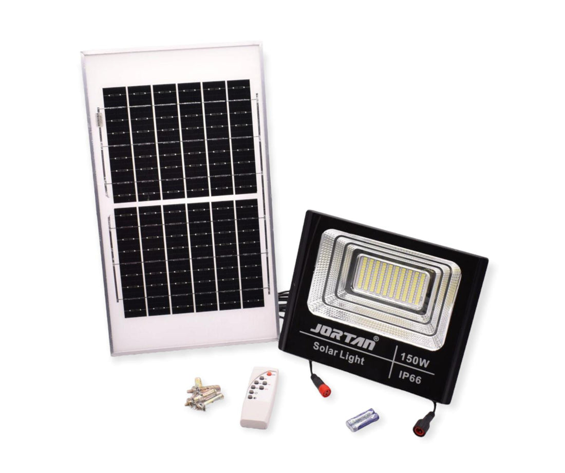 Proiector 150W  panou solar cu LED SMD si telecomanda JT-BJ150W-TZ