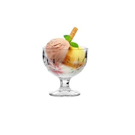 Set 6 cupe sticlă pentru înghetata/salată fructe 300 ml Sonia terasa piscina evenimente
