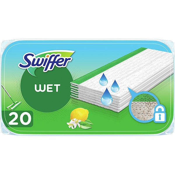 Rezerve umede mop SWIFFER Wet, 28.8 cm, 20 bucati