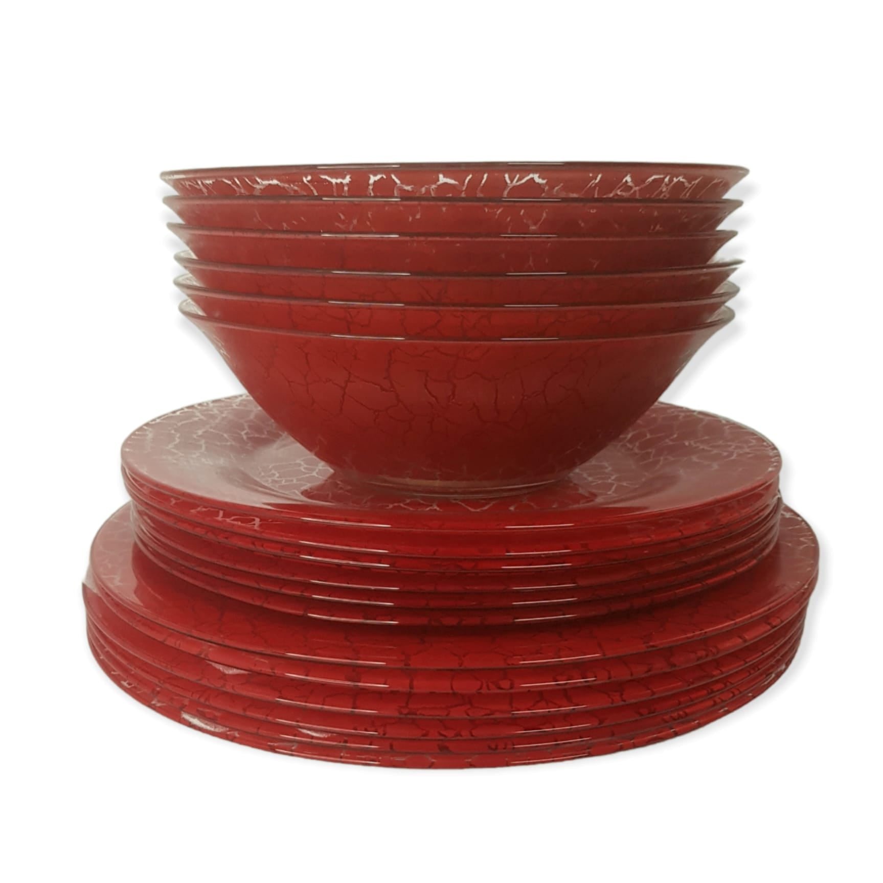 Serviciu de masa 6 persoane Red Cok, 18 farfurii