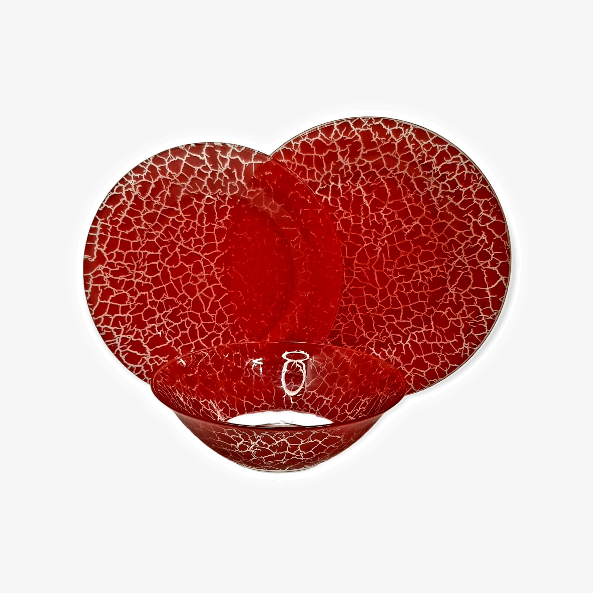 Serviciu de masa 6 persoane Red Cok, 18 farfurii