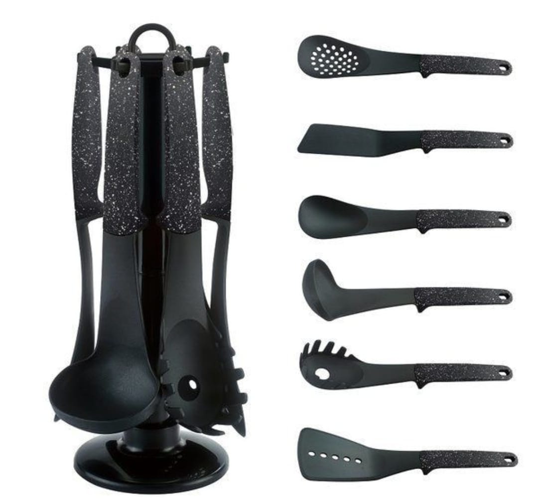 Set 6 ustensile bucatarie cu suport Royalty Line RL-U06